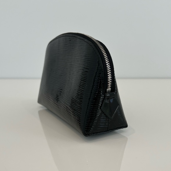 LOUIS VUITTON BLACK VERNIS LEATHER COSMETIC BAG POUCH - Picture 3 of 17